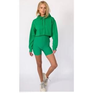 SKATIE Cloudlux Ariana Cropped Hoodie Lucky Green Medium